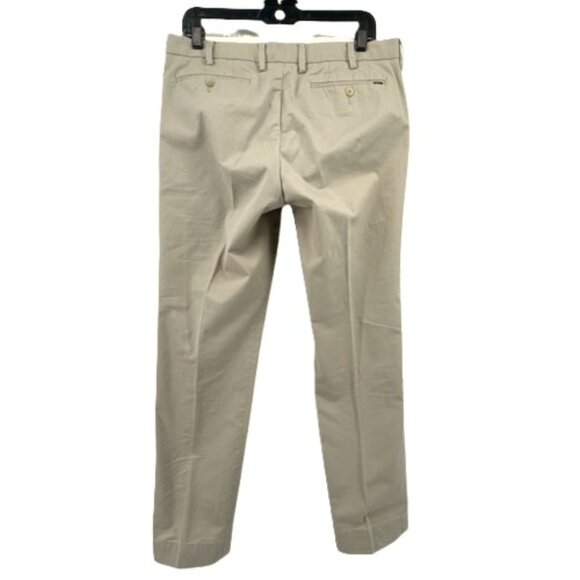 Polo Ralph Lauren Stretch Slim Fit Chino Pants 33x30 Flat Front Khaki Beige - Picture 3 of 9